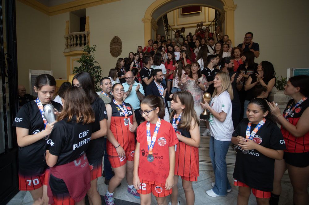 Recepción a las jugadoras del CBF Puerto tras el ascenso a Primera Nacional