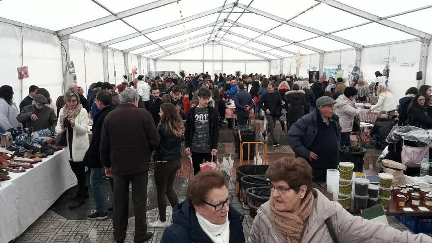 El interior de la carpa ha registrado una gran animación hoy a mediodía.