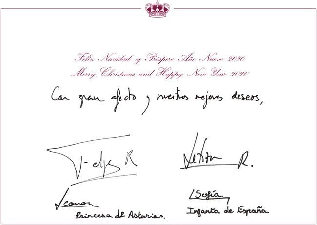 La tarjeta de Navidad de los reyes