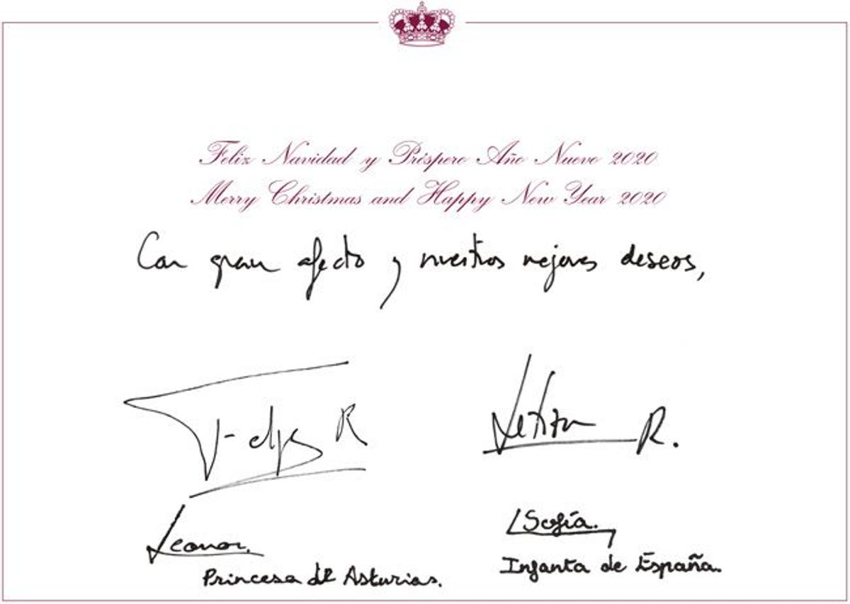 La tarjeta de Navidad de los reyes