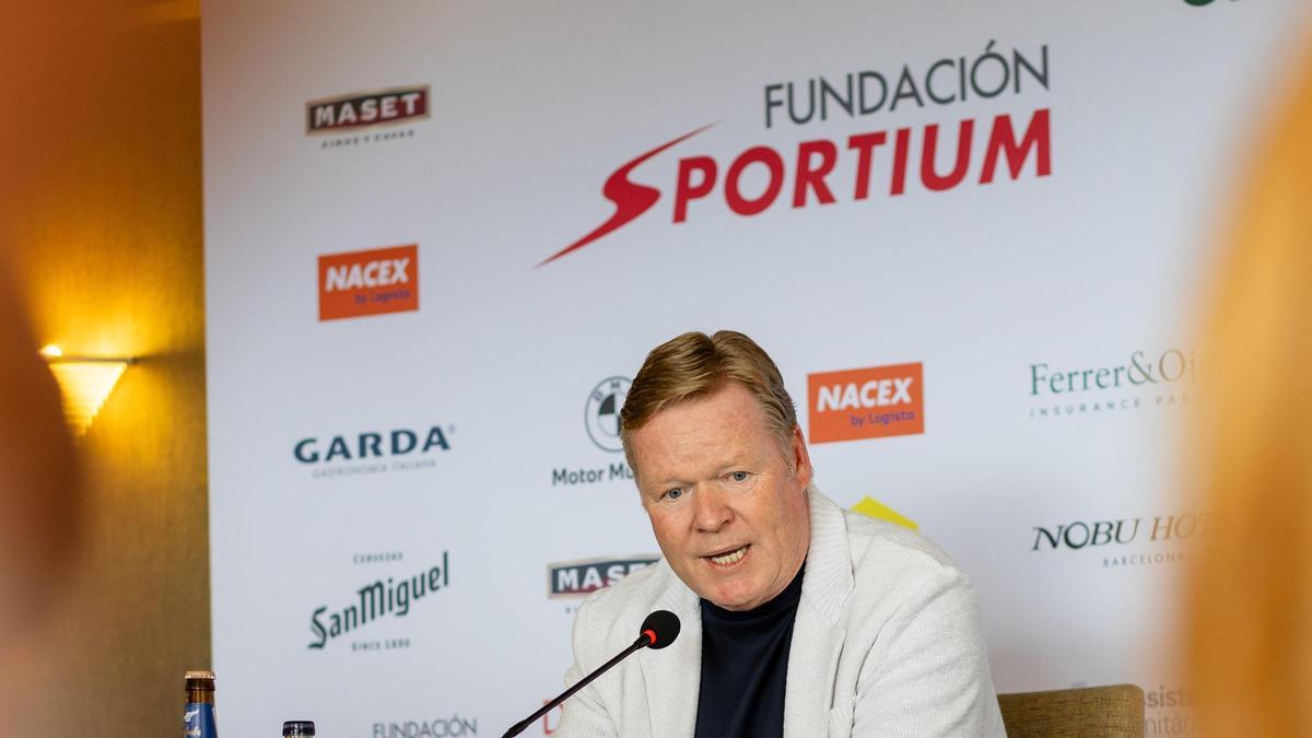 Koeman, en la presentación de su quinto trofeo de golf benéfico en el Golf Barcelona.