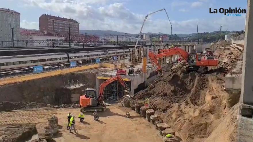 Así avanza otra parte de la obra: la estación de buses que construye la Xunta 