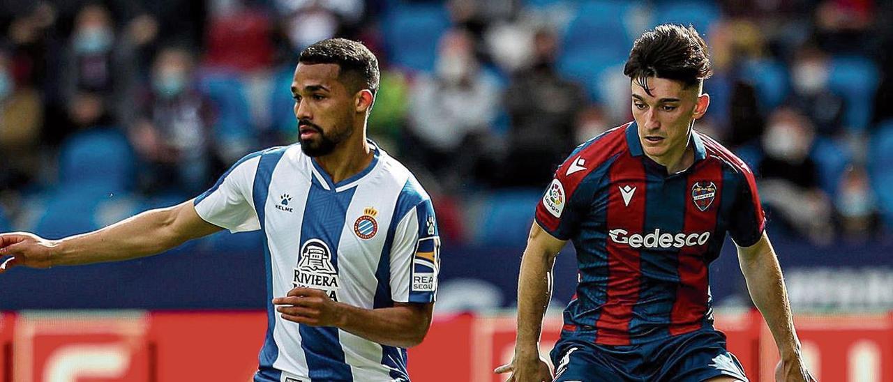 Yangel Herrera, en un partit amb l&#039;Espanyol de la passada temporada