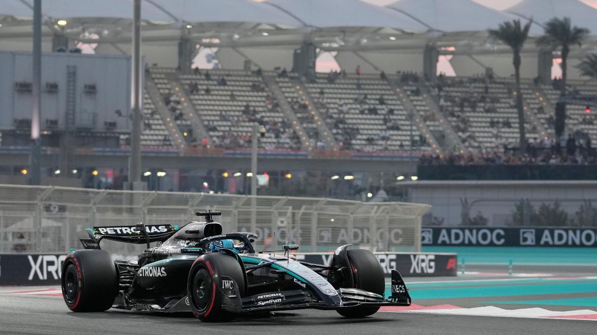 George Russell, el más rápido en Yas Marina tras la última sesión libre del año.