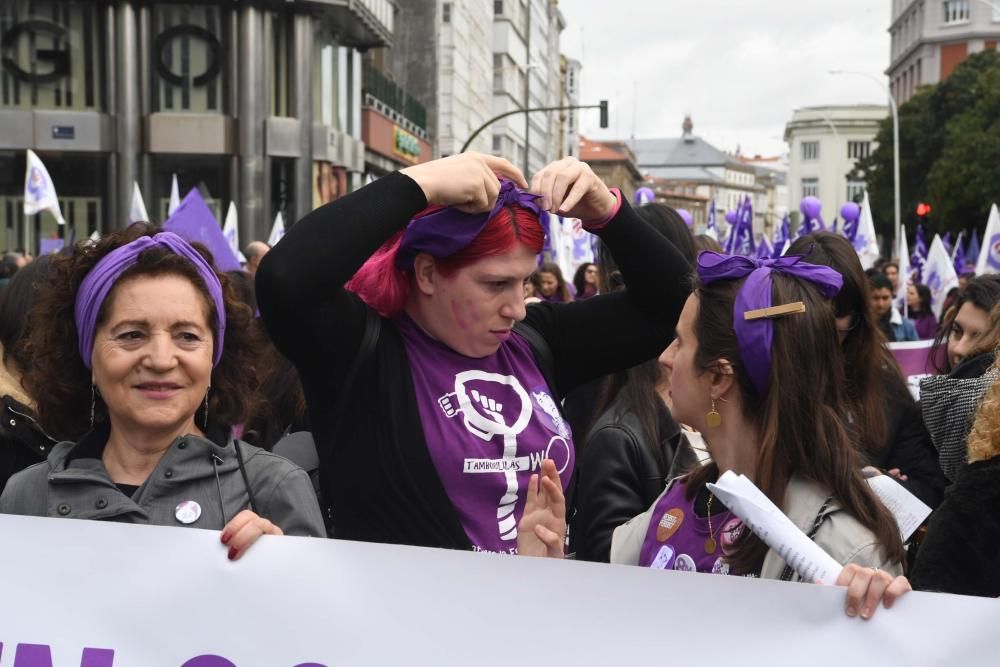 Unas 13.000 personas en el 8-M en A Coruña