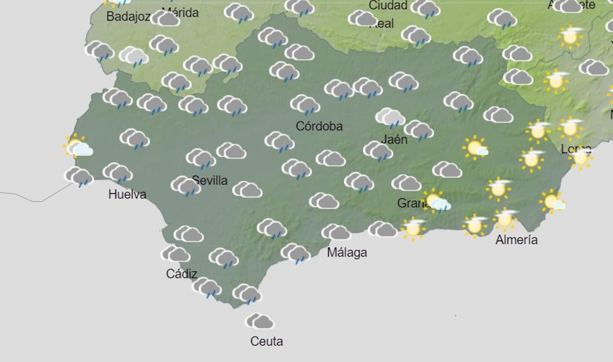 Previsión este miércoles a las 17.00 horas.