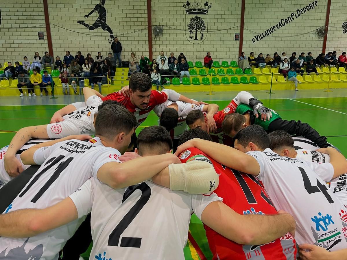 Los jugadores del Jerez hacen piña antes de su encuentro en del sábado.