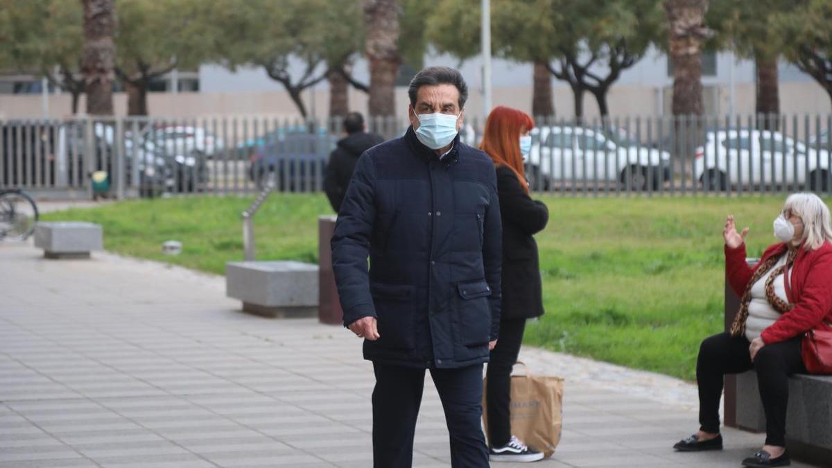 Francisco Martínez entra a declarar en la Ciudad de la Justicia, el 25 de enero del 2021.