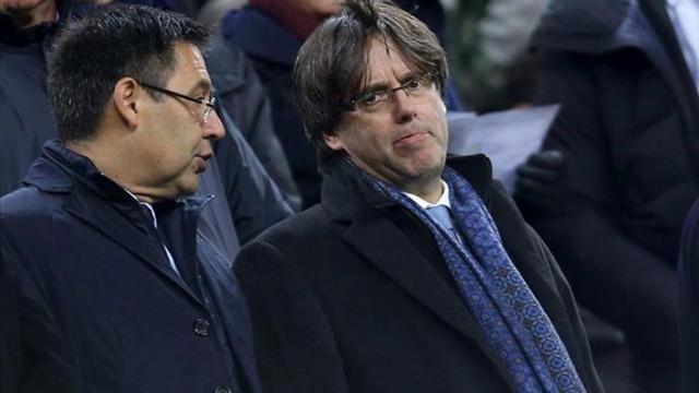 Puigdemont no acompañará a Bartomeu el domingo en el palco de la final de Copa