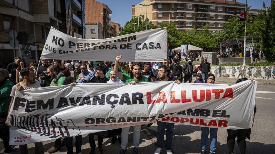 La manifestació de l&#039;1 de maig a Manresa, en imatges