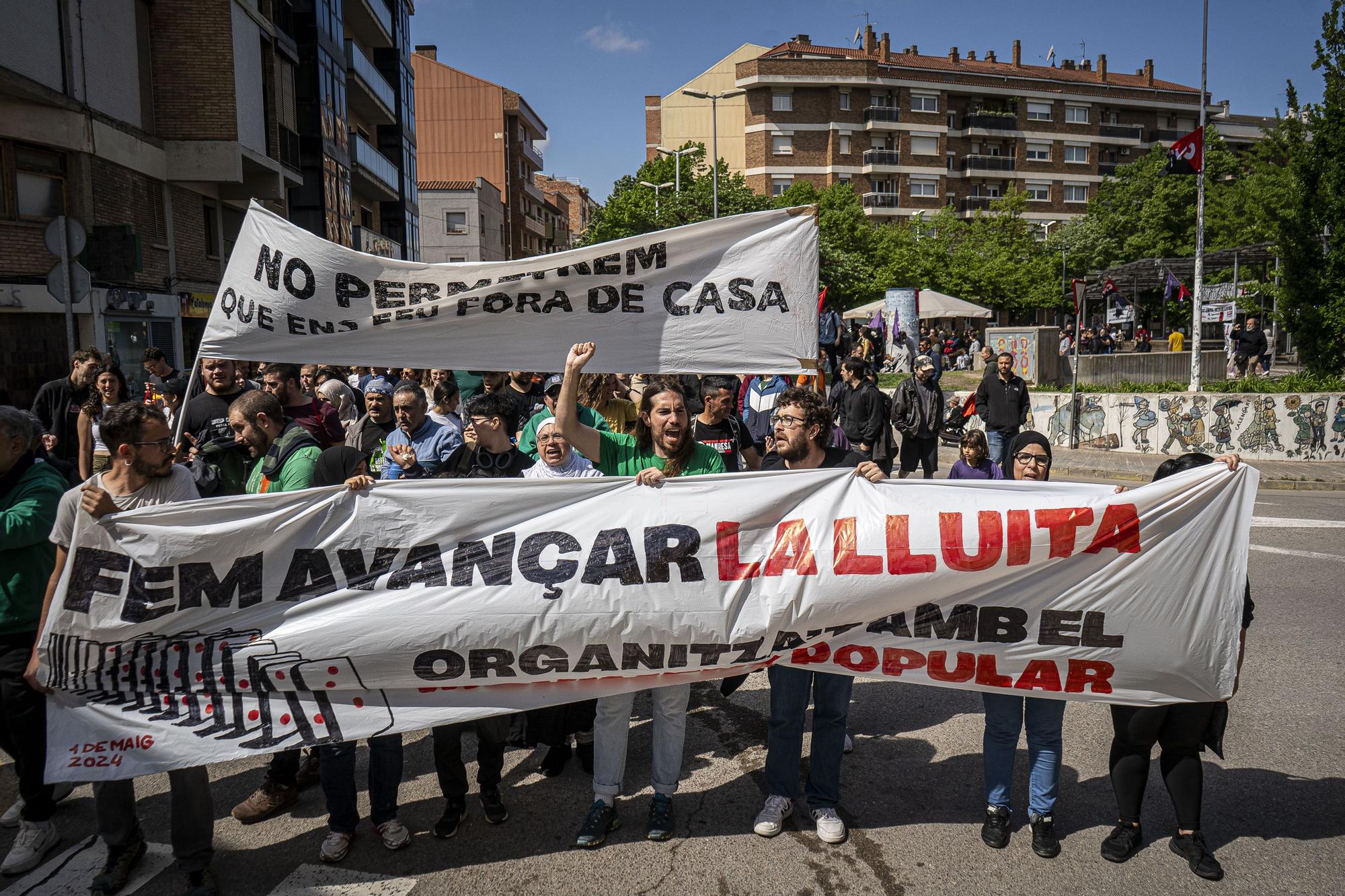 La manifestació de l&#039;1 de maig a Manresa, en imatges