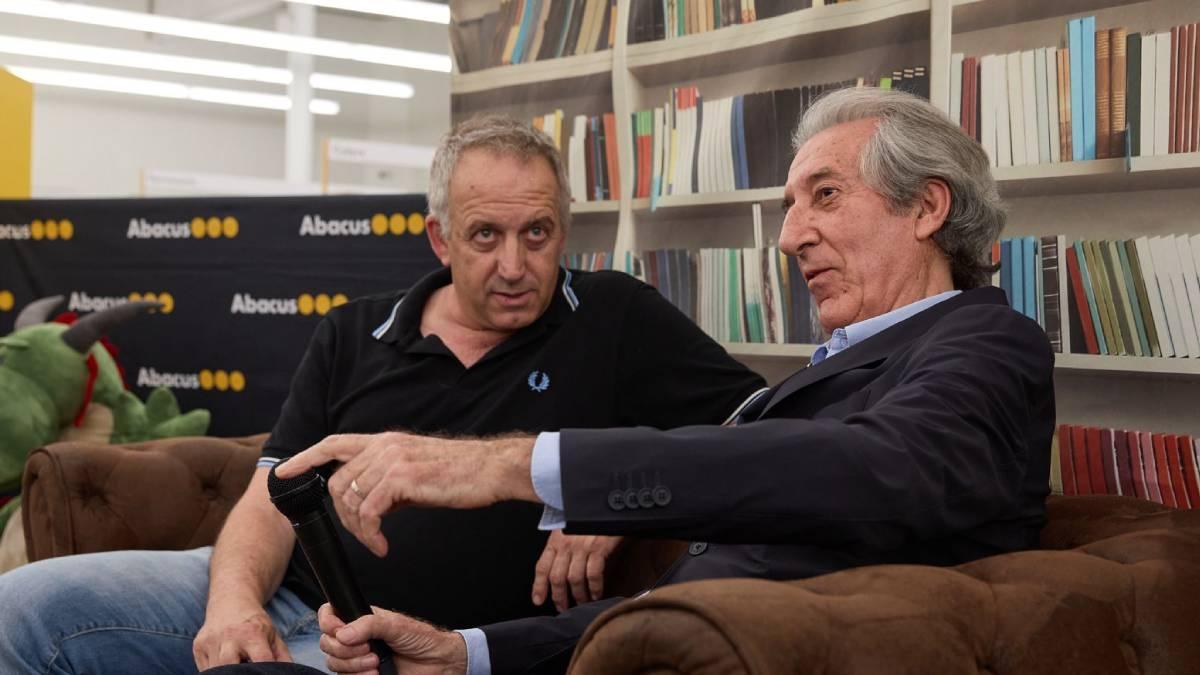 Paco Seirul.lo, junto al moderador del acto, el subdirector de SPORT Albert Masnou