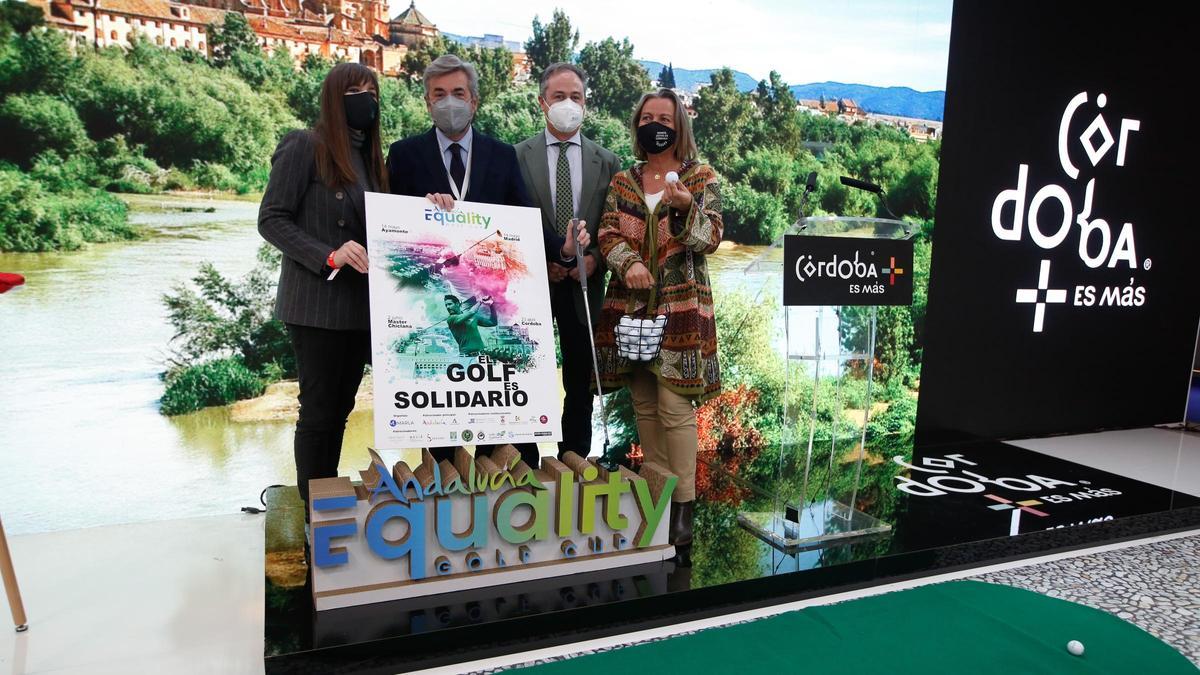 Presentación de la Andalucía Equality Cup de golf en el estand de Córdoba en Fitur.