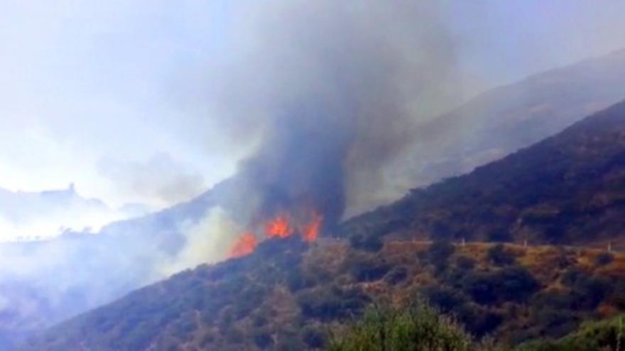 Incendio en la cumbre grancanaria