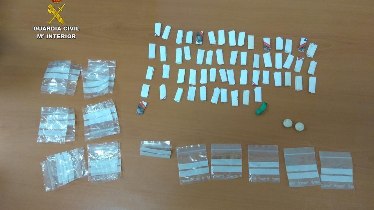 Un detenido por traficar con 57 dosis de una mezcla de cocaína y heroína en Montoro
