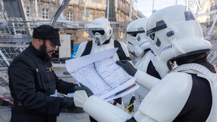 Miembros de Galicia Squad 501 en la &quot;Estrella de la Muerte&quot; de Urzáiz. // Galicia Squad 501