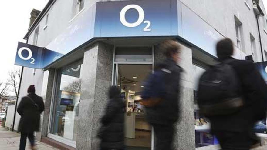 Una tienda de O2 en Londres.