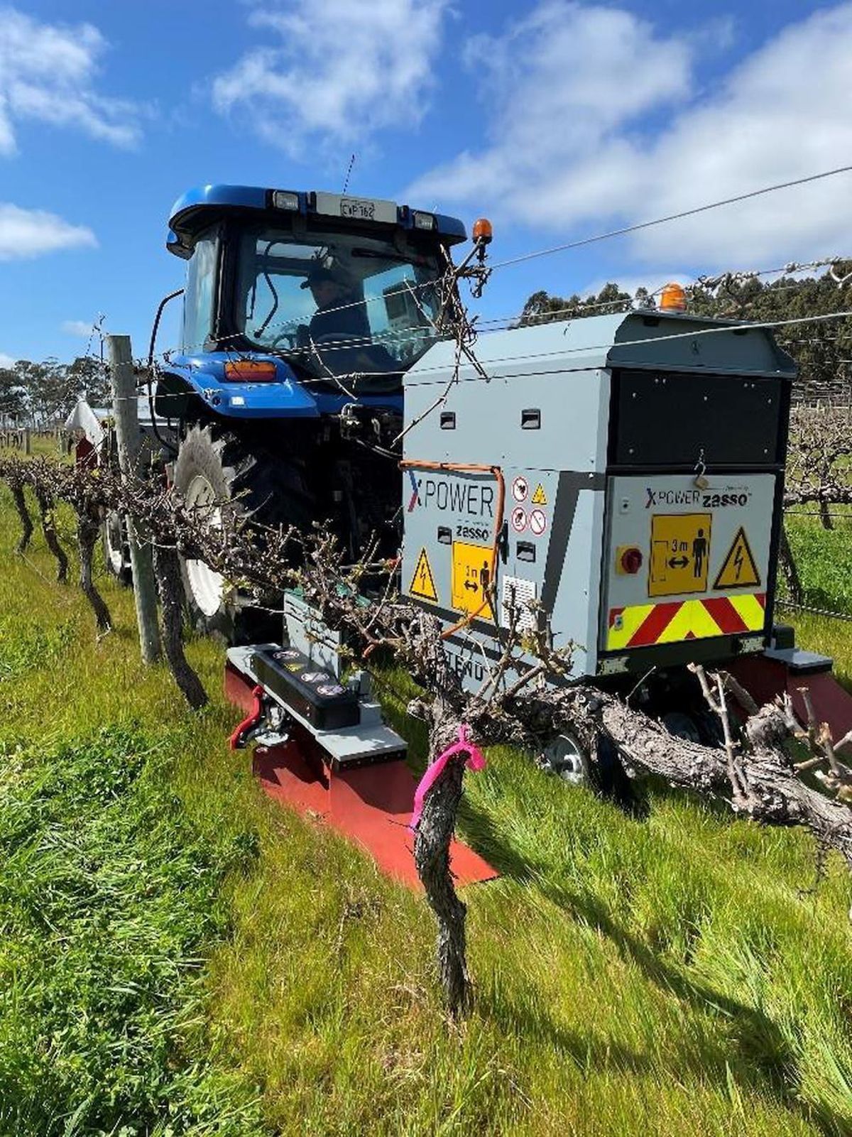 El tractor utilizado en la investigación.