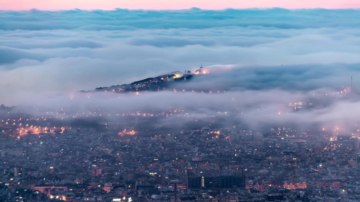 Niebla sobre Montjuïc, el 15 de febrero del 2024