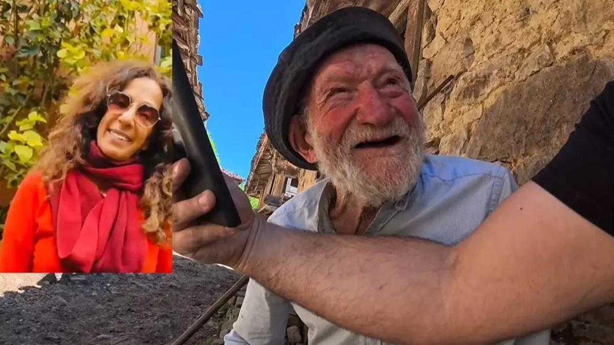 Federico reaccionando al vídeo que le ha mandado Rosario Flores.
