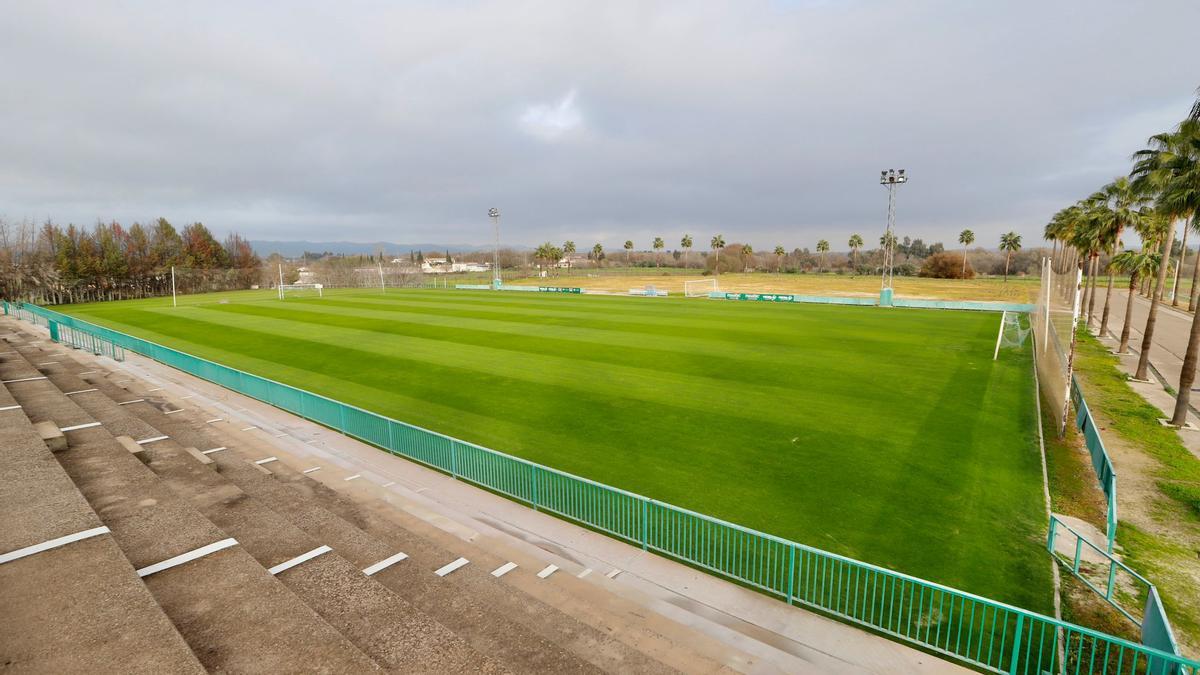 Una vista del campo 1 de la Ciudad Deportiva, lugar de habitual entrenamiento del Córdoba CF.