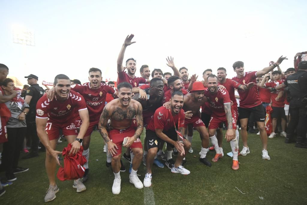 Imágenes de la celebración del ascenso del Real Murcia