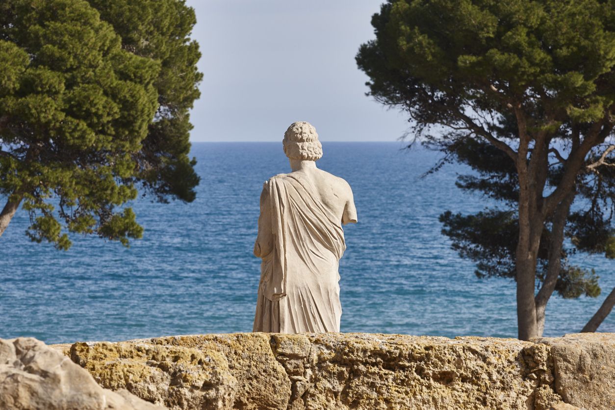 Ruinas romanas y griegas en la Costa Brava.