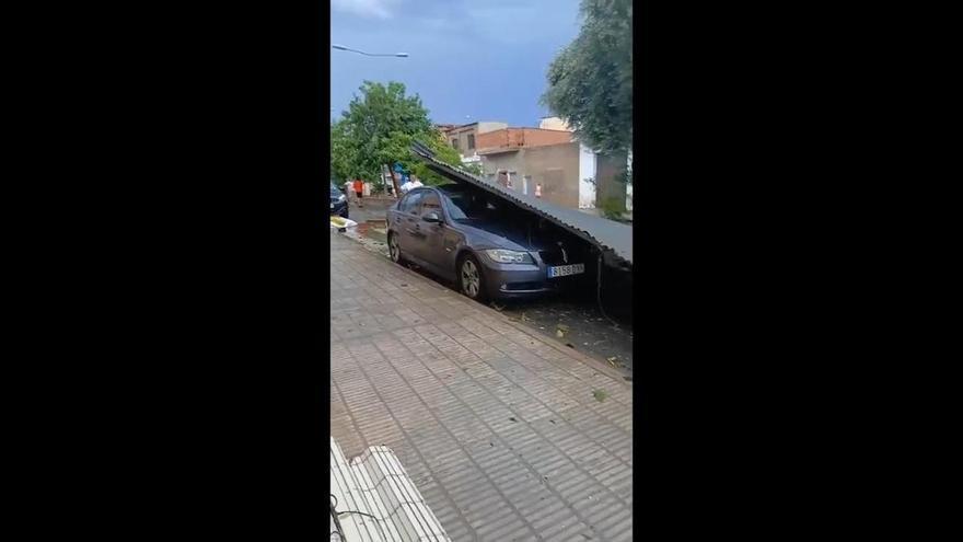 Vientos huracanados de hasta 150 km/h siembran el caos en Carcaixent, Alberic y Algemesí