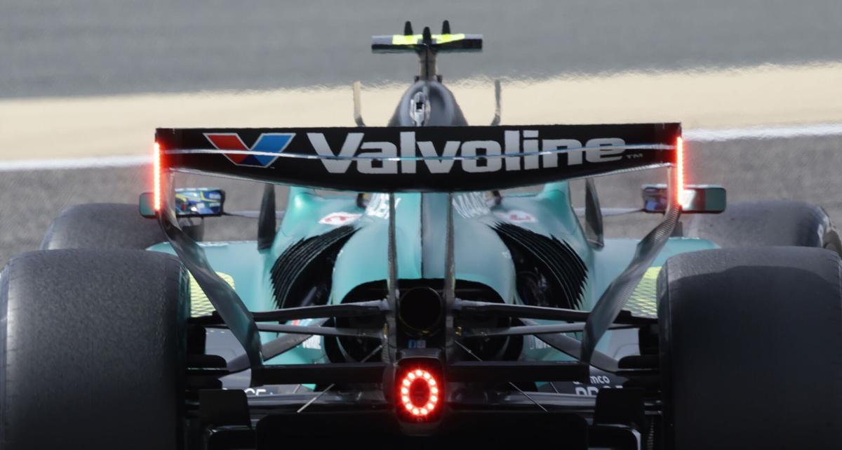 La parte trasera del AMR26 de Fernando Alonso