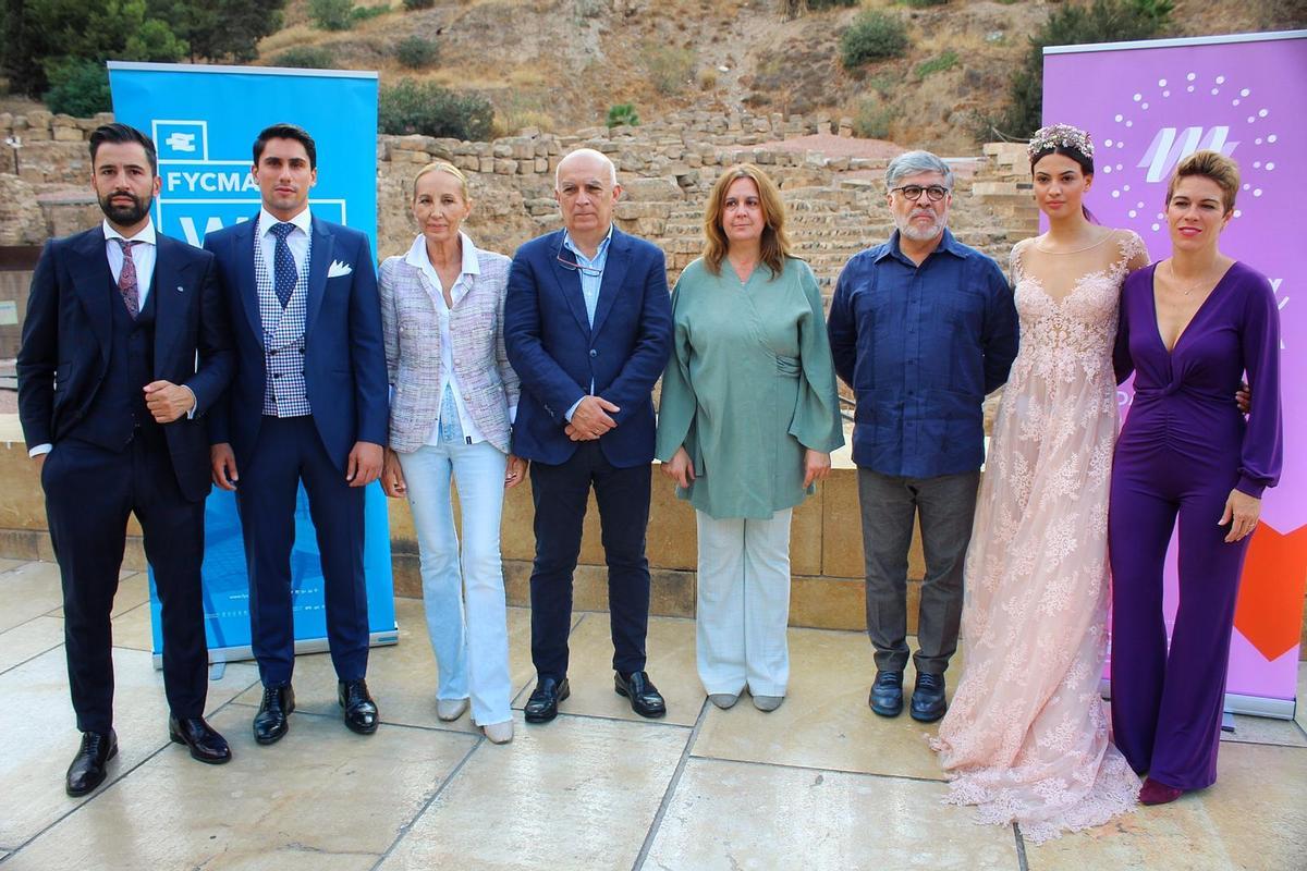 Presentación de Celebra Málaga este lunes en la calle Alcazabilla.