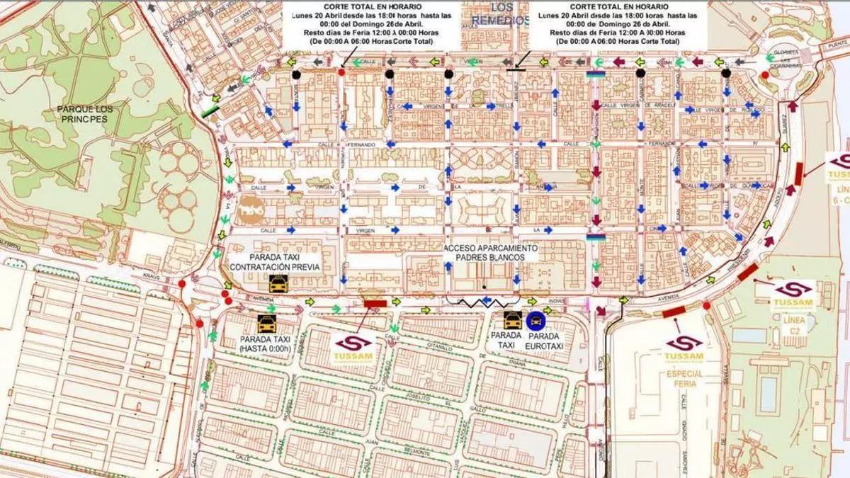 Calles cortadas hoy en Sevilla