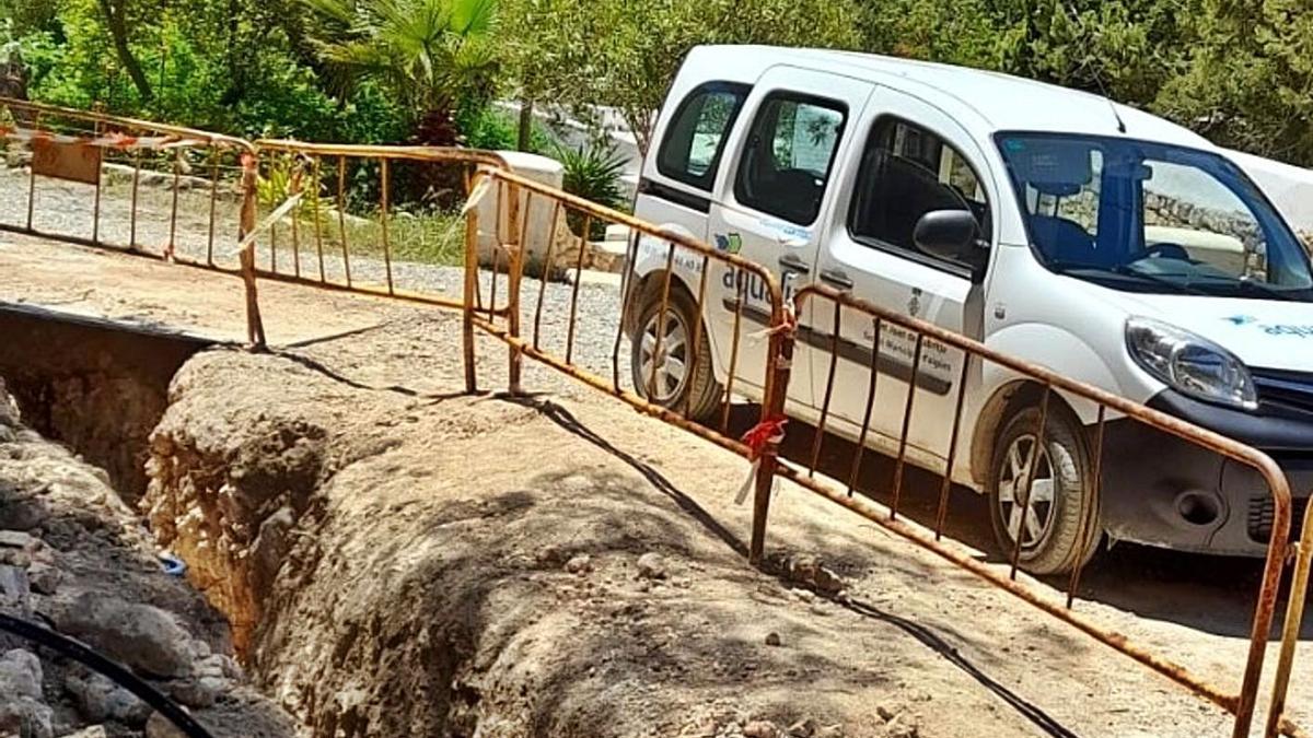 Obras de mejora en Portinatx.