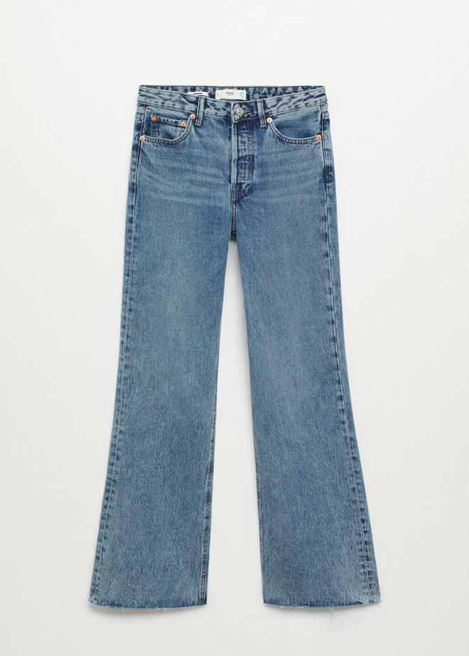 Jeans de tiro alto 'wide leg', de Mango