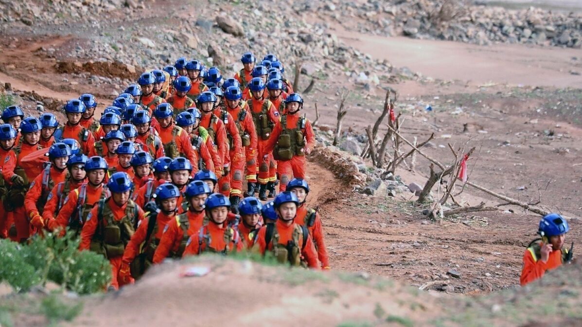 Carrera por la montaña en China.