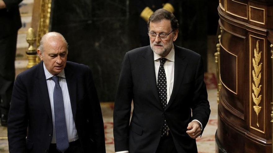 Mariano Rajoy y Jorge Fernández Díaz en 2016.