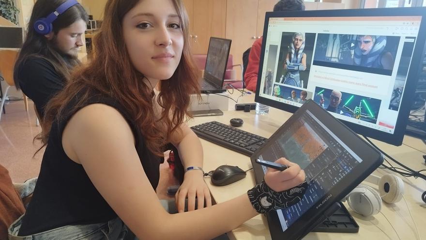 Hana, la niña solitaria que vale una medalla: Nathaly Magadán, alumna del Cislan, creó el personaje con que representará a España en el mundial de animación 3D