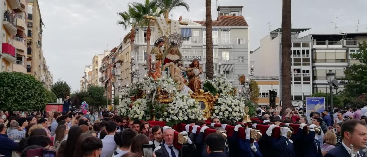 La Virgen de las Angustias en la Magna Mariana de Puente Genil.