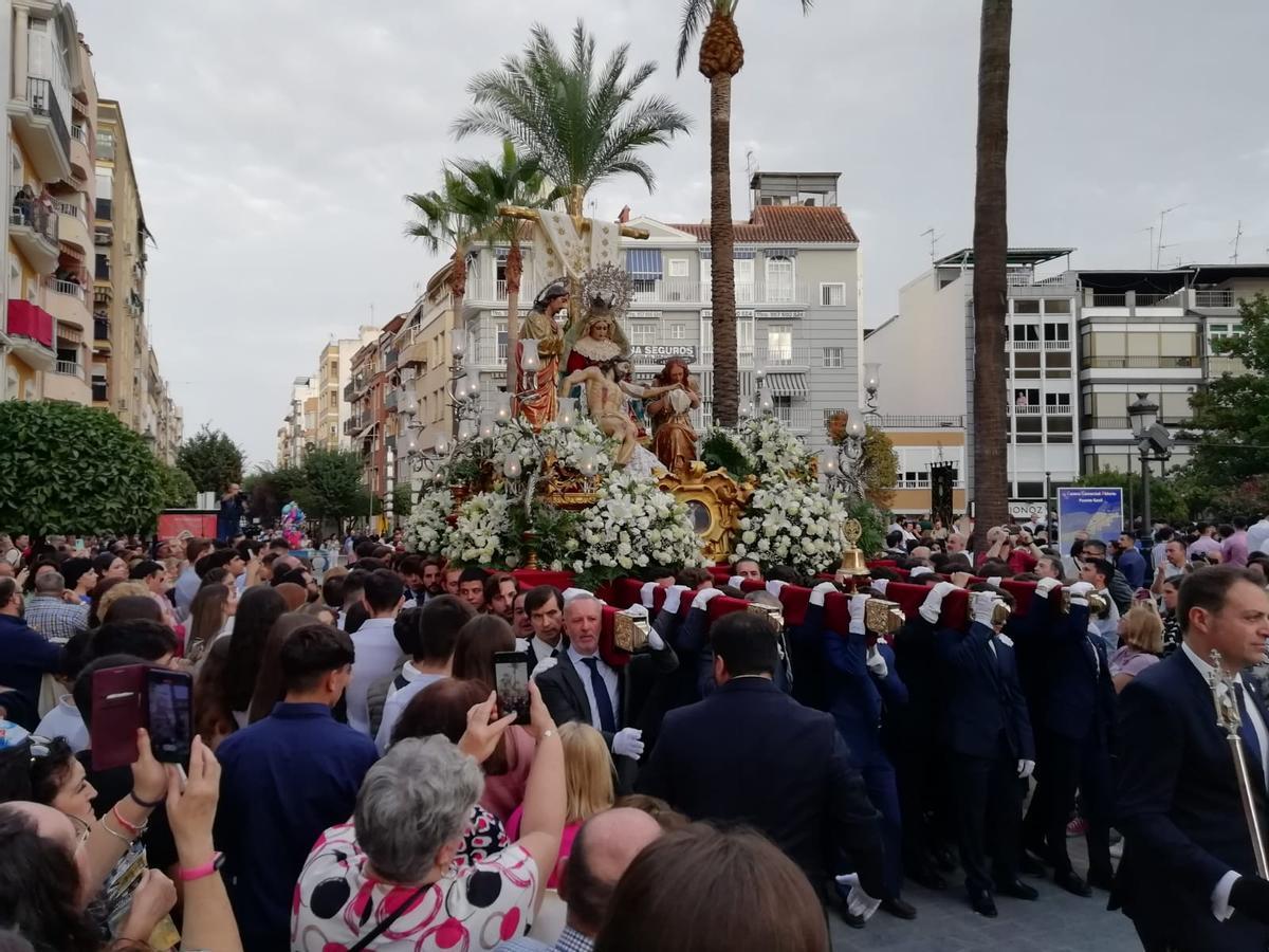 La Virgen de las Angustias en la Magna Mariana de Puente Genil.