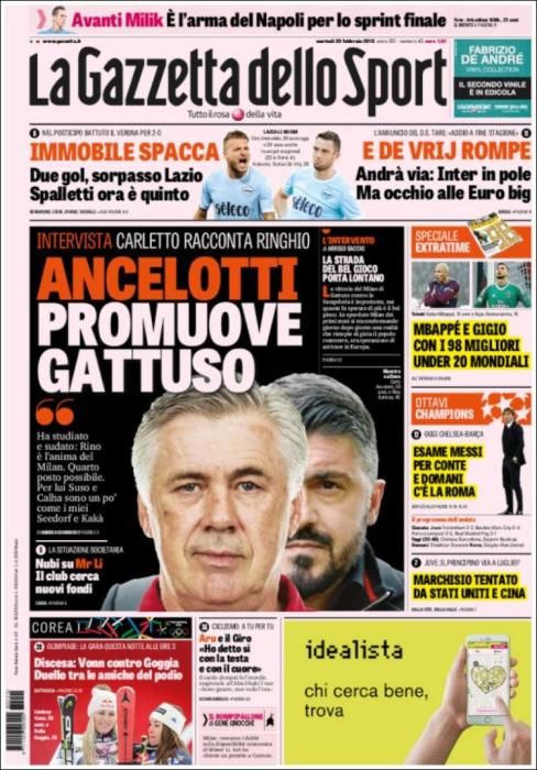 Portadas deportivas del martes 20 de febrero