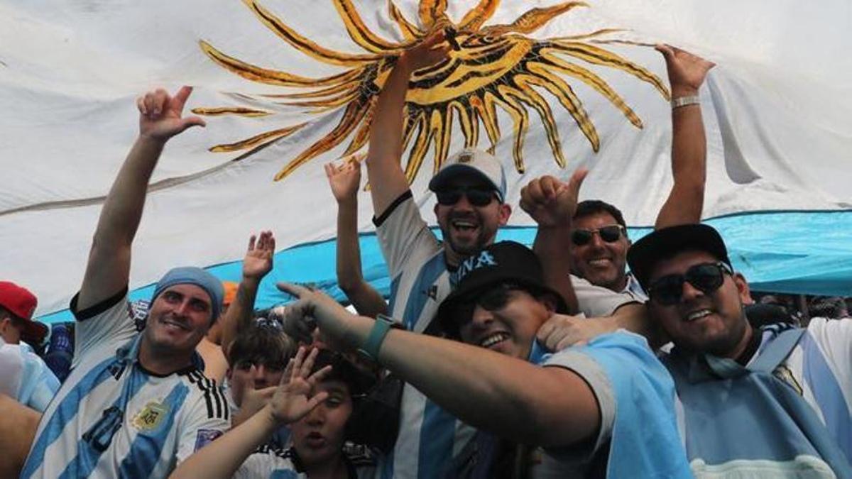 Celebració d'Argentina com a nova campiona del món al Mundial de Qatar