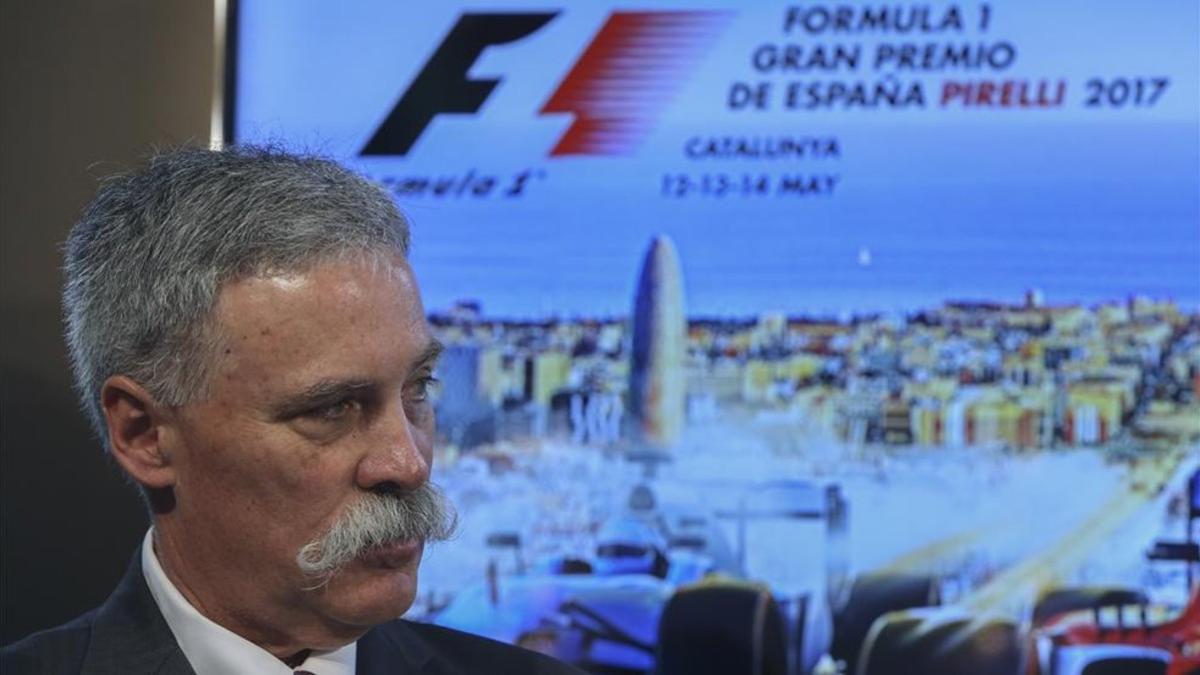 Chase Carey, en la presentación del GP de España de F1