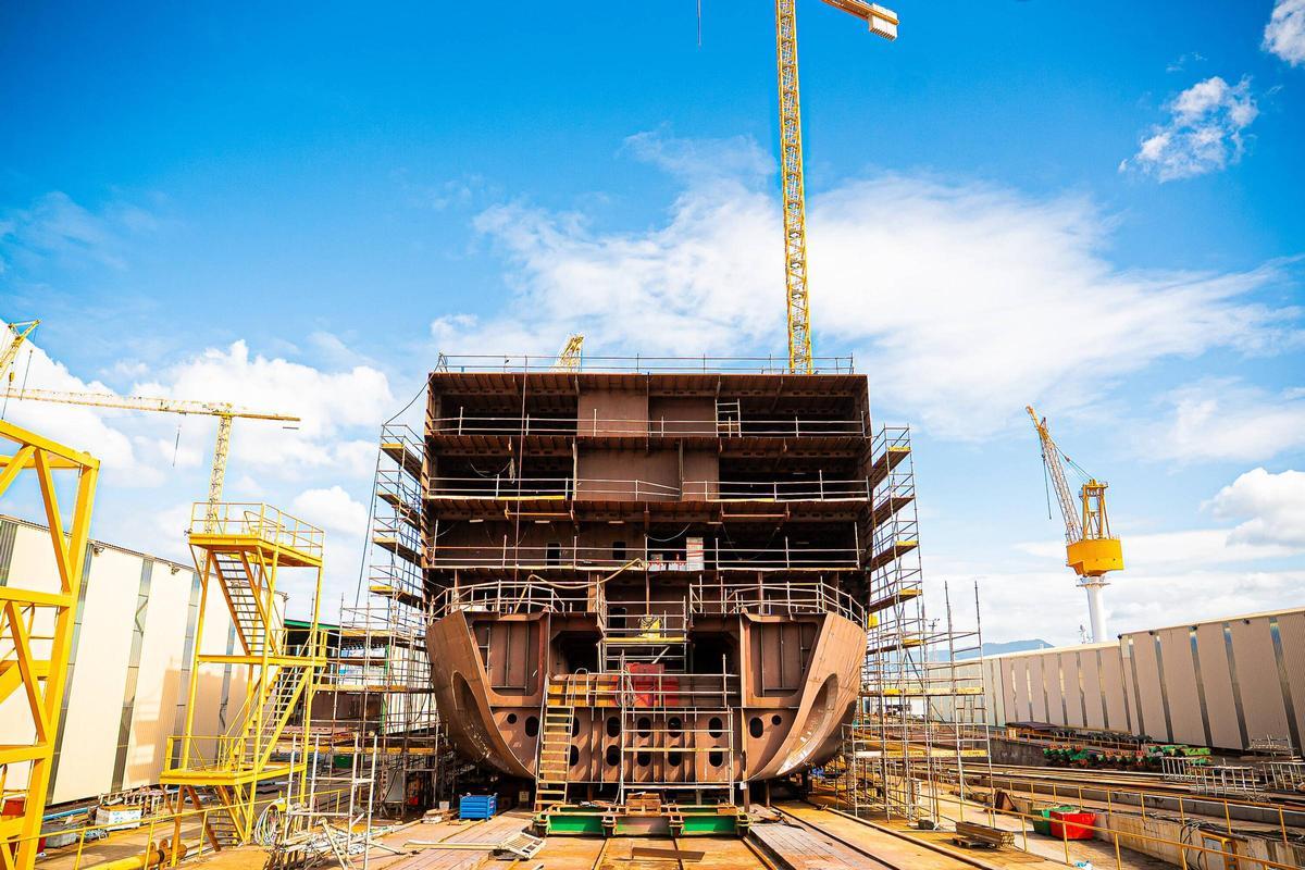 La construcción del buque para eólica de Bibby Marine.