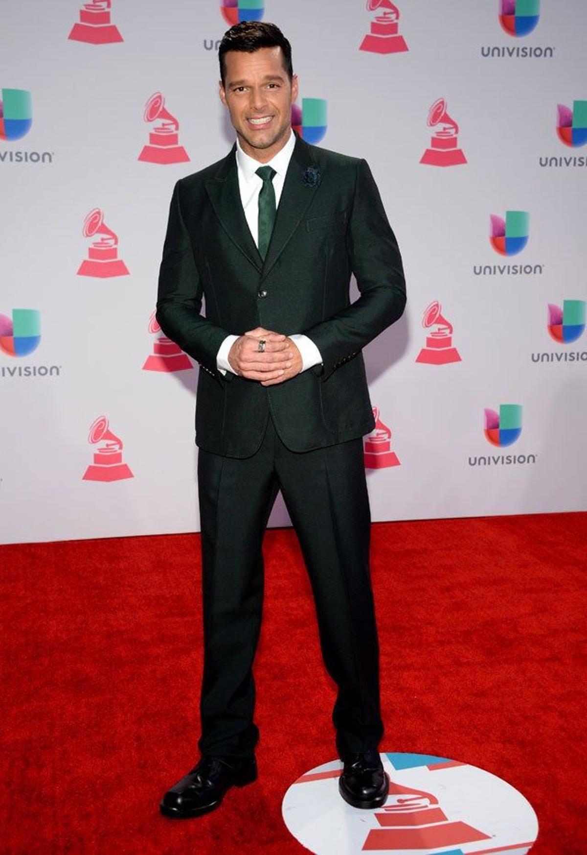 Ricky Martin, en la alfombra roja de la gala Grammy latinos 2015.