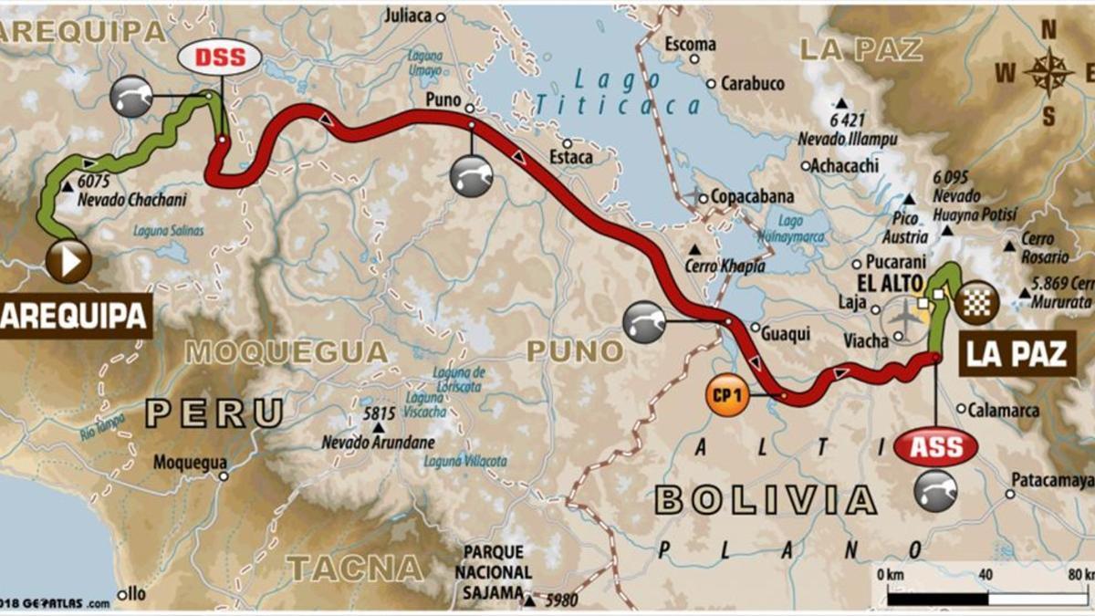 Este es el recorrido de la sexta etapa del Dakar 2018