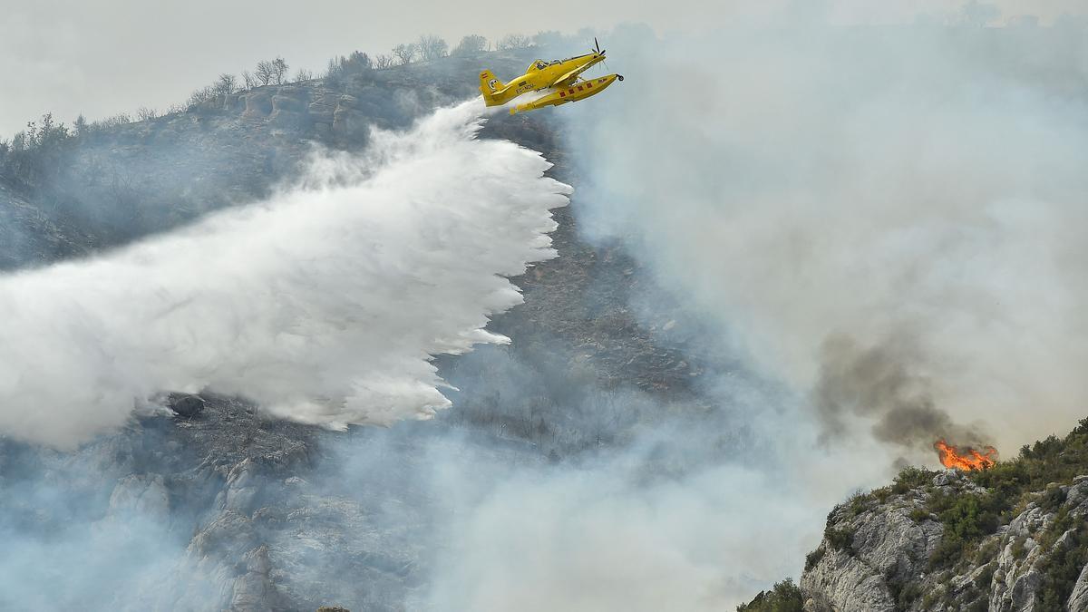 Incendio forestal en Artesa de Segre