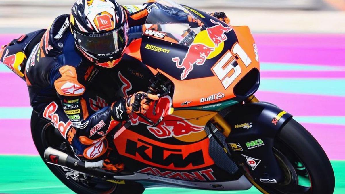 Pedro Acosta rodando en Qatar. | KTM