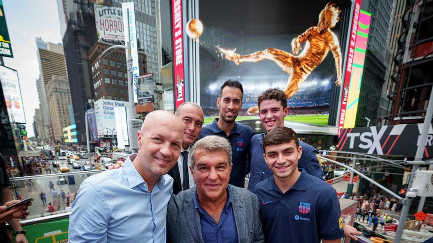 El Barça y Cruyff, protagonistas en Times Square