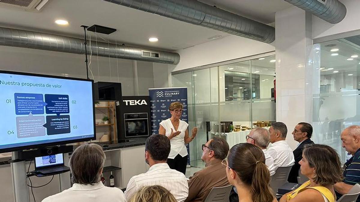 Cristina Vicente, durante la presentación de la nueva marca.