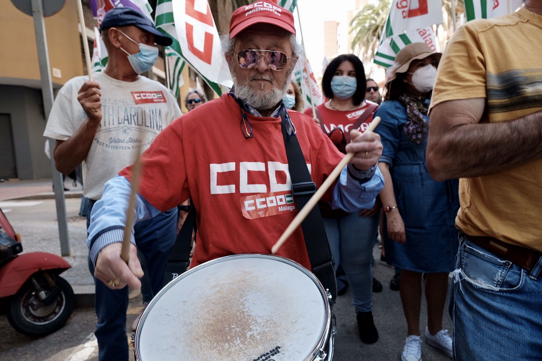 Las imágenes de la manifestación del 1 de mayo en Málaga