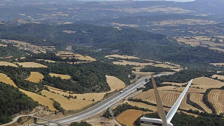 Aerogeneradors del parc eòlic de l&#039;Alta Anoia